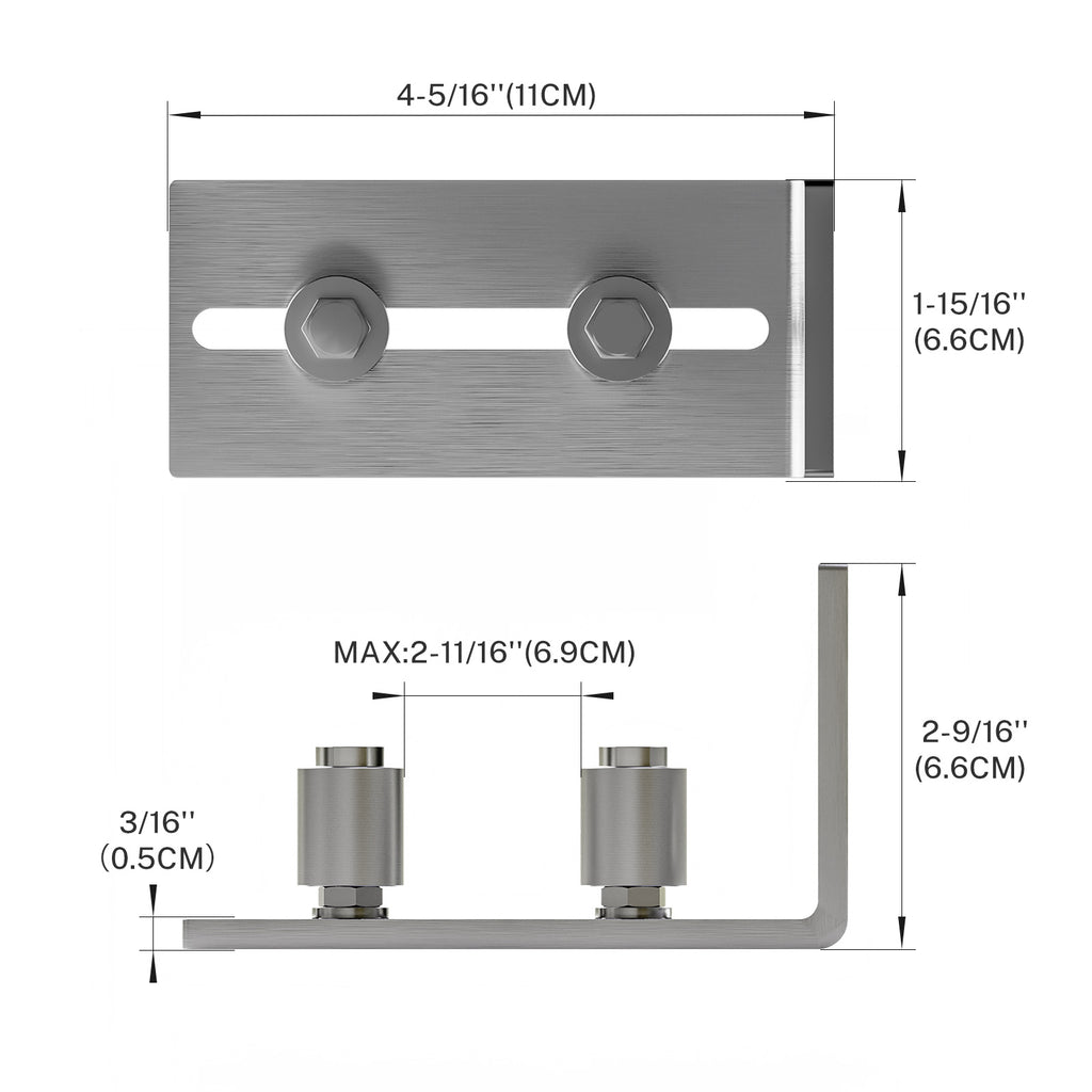 ETIASQSA Stainless Steel Floor Bottom Guide 2PCS, Adjustable Sliding Door Floor Guide, Door Bottom Guide Wall/Door Bottom Guide