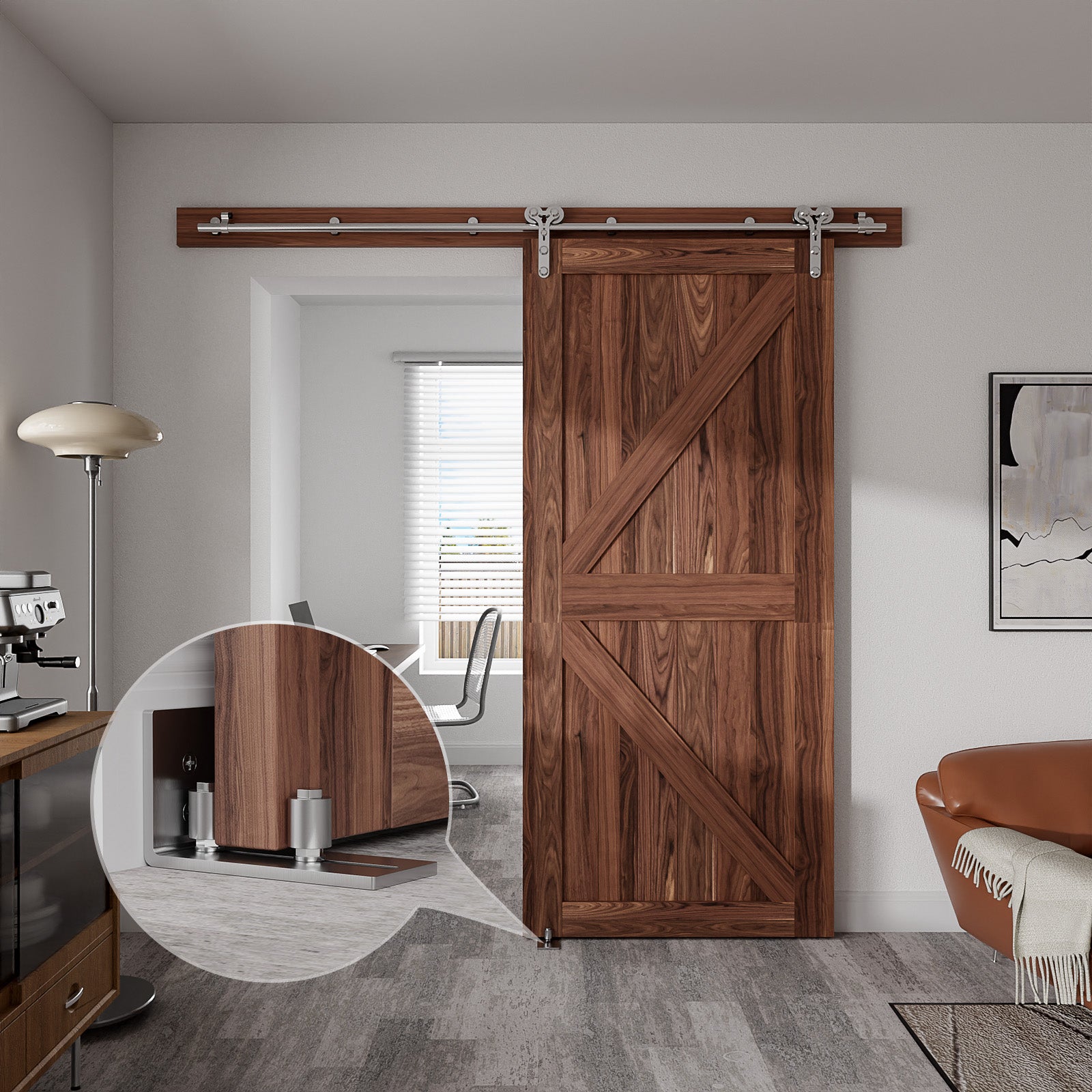 ETIASQSA Stainless Steel Floor Bottom Guide 2PCS, Adjustable Sliding Door Floor Guide, Door Bottom Guide Wall/Door Bottom Guide