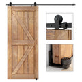 ETIASQSA 200CM/6.6FT Sliding Barn Door Hardware Kit Track Roller Closet Accessory Including Adjustable Floor Guide