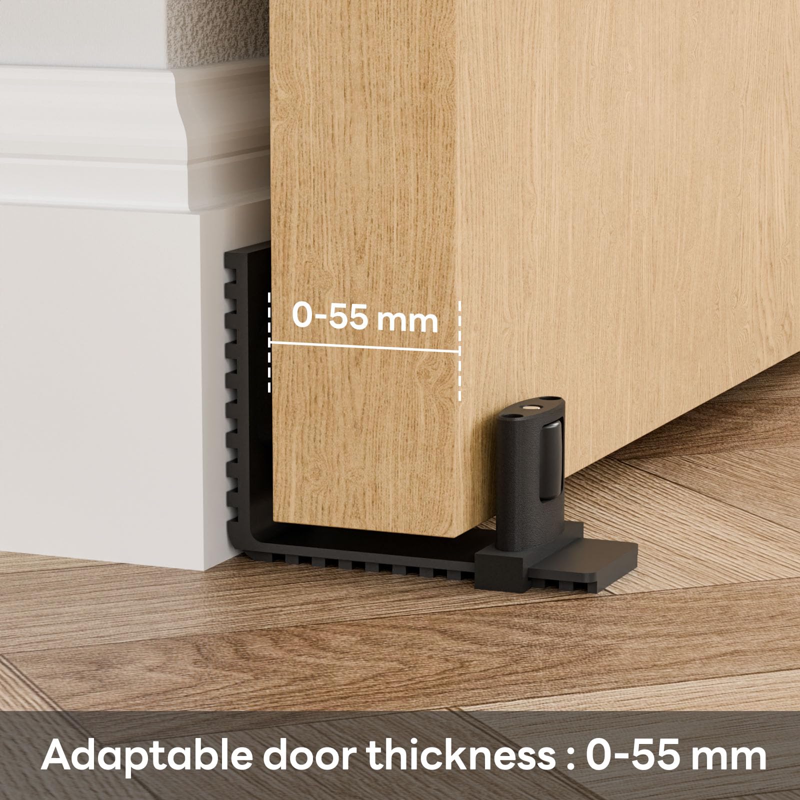 ETIASQSA 182 cm / 6 ft Modern Black Sliding Door System, Complete Set with Aluminium Rail, Wheels, Adjustable Floor Guide, Suitable for Various Rooms