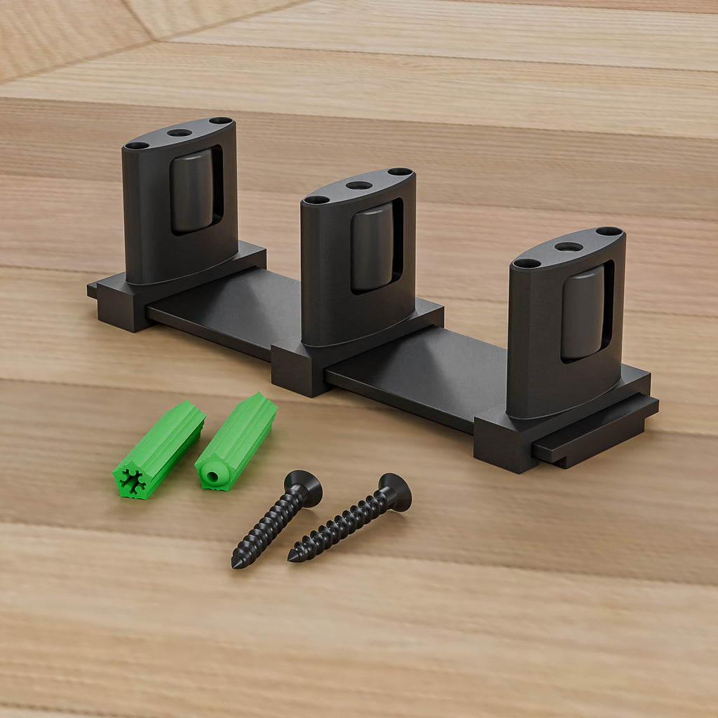 ETIASQSA Tür Unterseite Schiebetür Bodenführung, Einstellbar Schiebetür Bodenführung, Wandhalterung, Schiebetürsystem, Schwarz