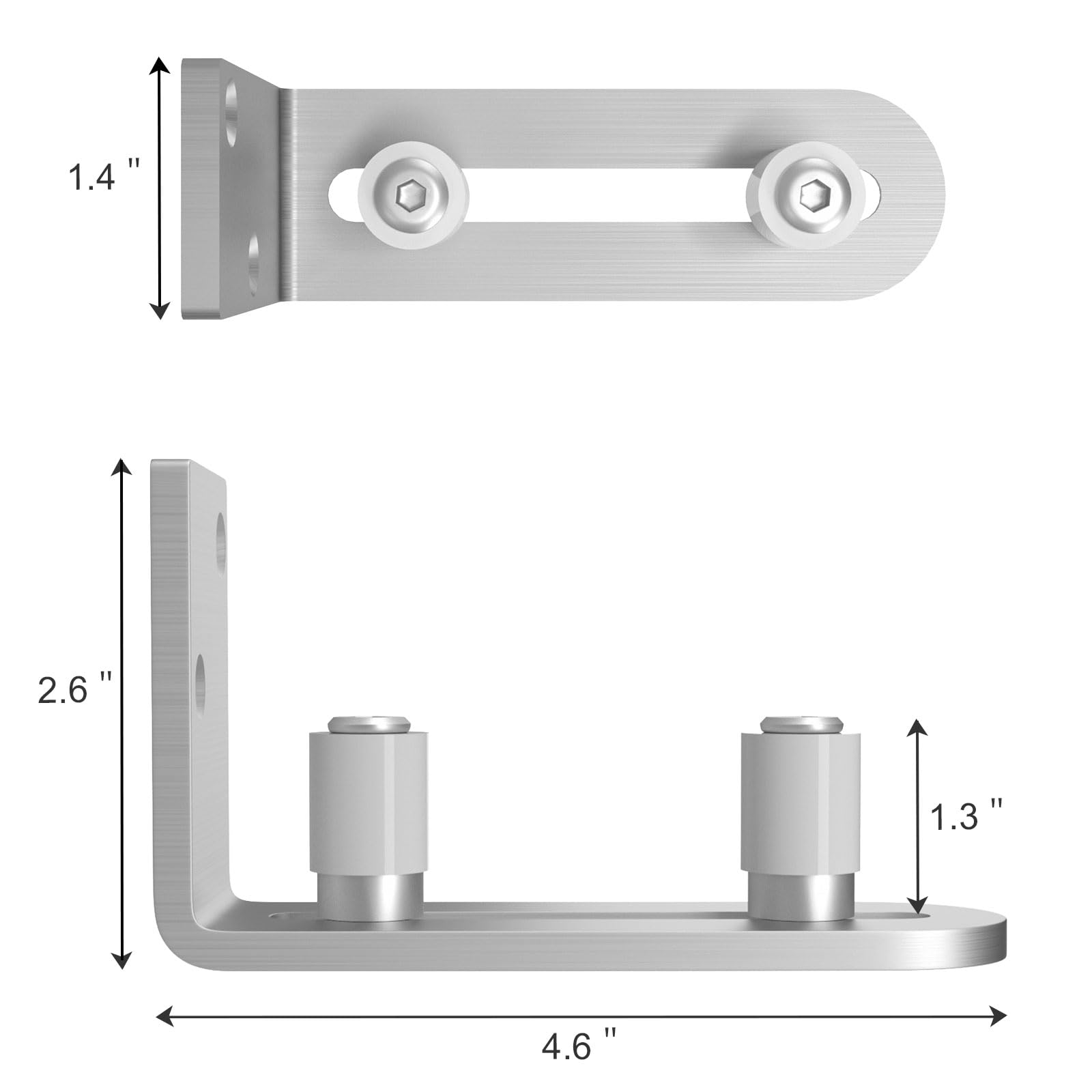 ETIASQSA Sliding Barn Door Stainless Steels Adjustable Roller Floor Guide Wall/Door Bottom Guide