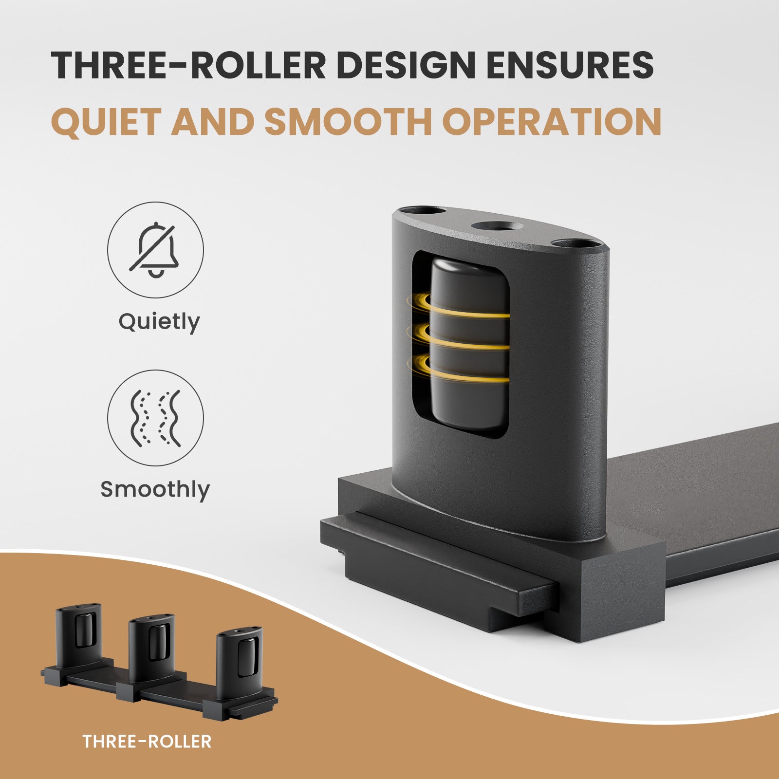 ETIASQSA Tür Unterseite Schiebetür Bodenführung, Einstellbar Schiebetür Bodenführung, Wandhalterung, Schiebetürsystem, Schwarz