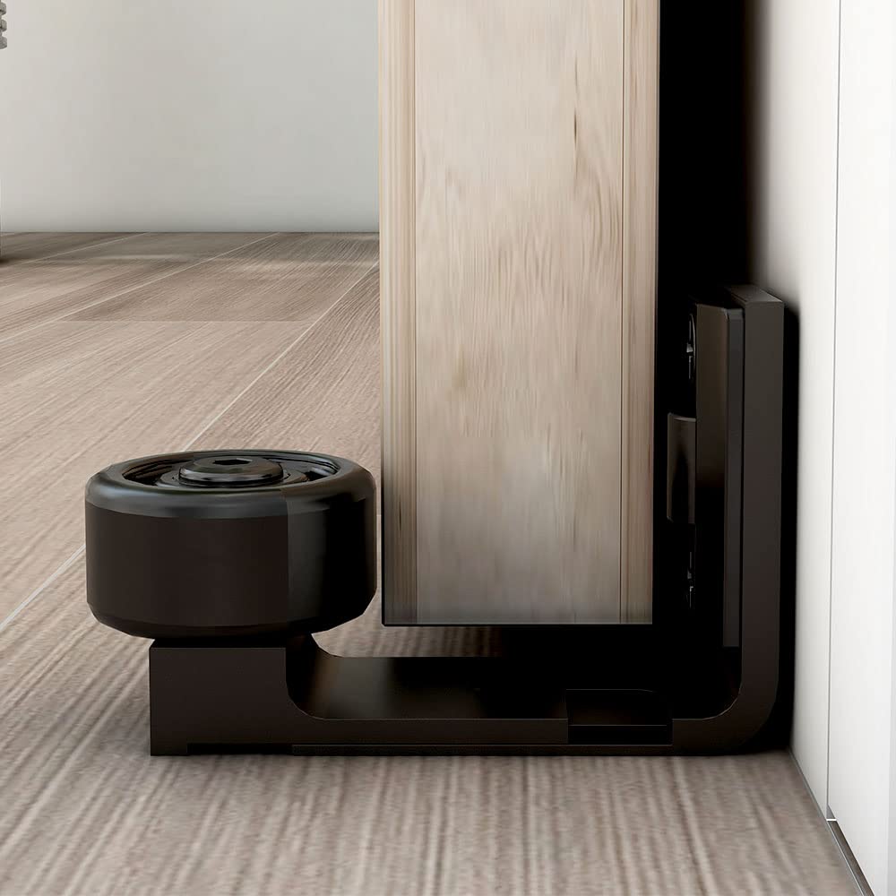 ETIASQSA Sliding Barn Door Adjustable Roller Floor Guide Wall/Door Bottom Guide