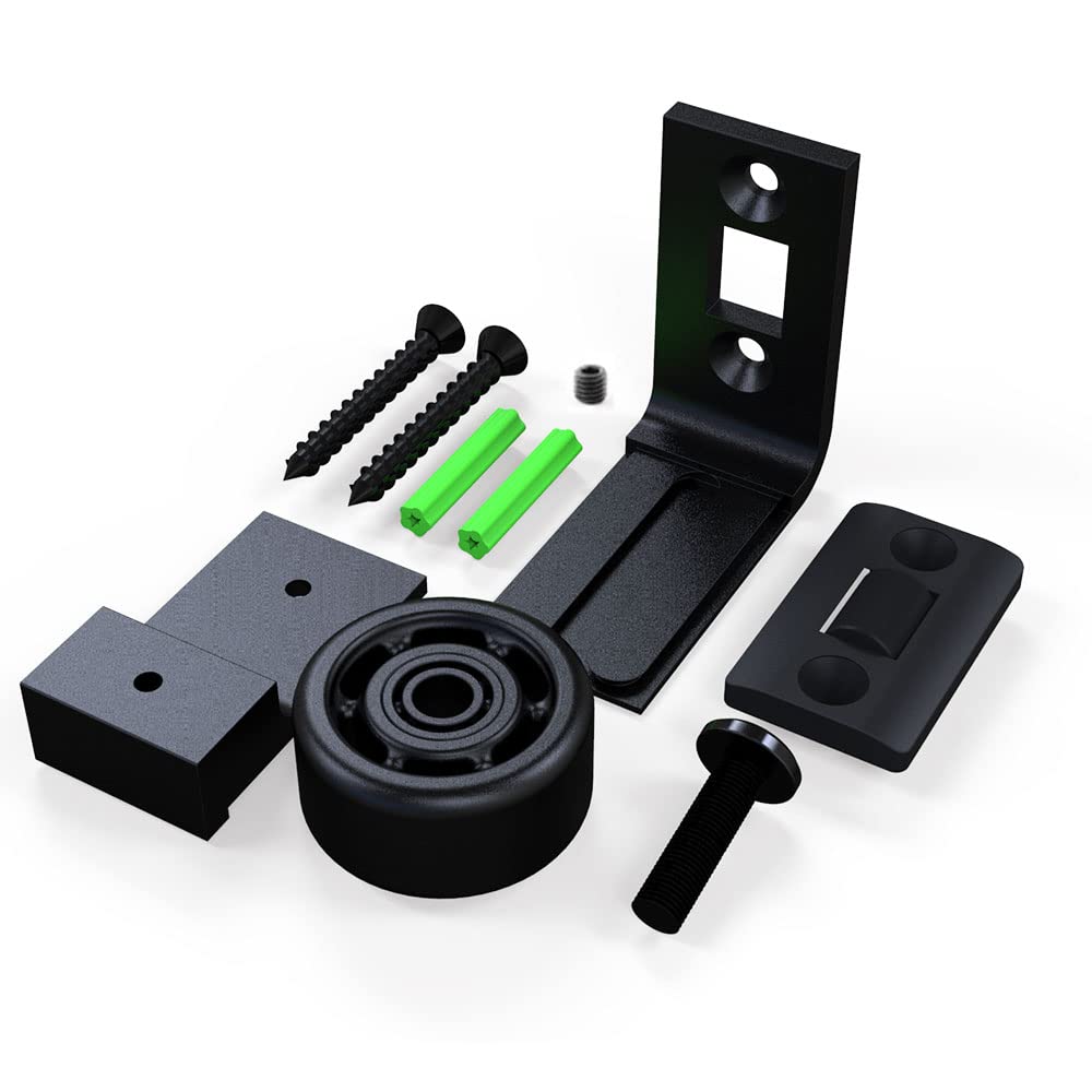 ETIASQSA Sliding Barn Door Adjustable Roller Floor Guide Wall/Door Bottom Guide