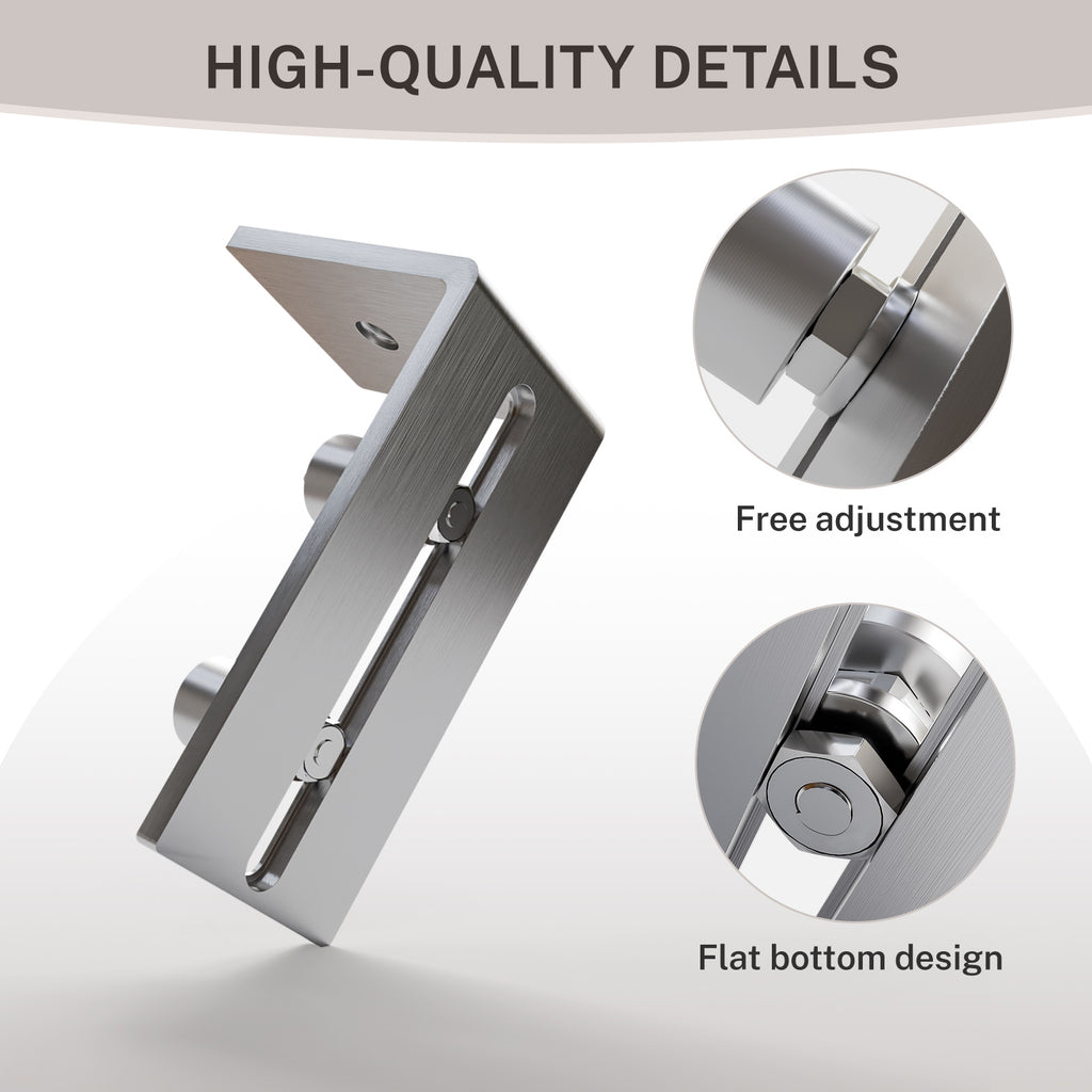 ETIASQSA Stainless Steel Floor Bottom Guide, Adjustable Sliding Door Floor Guide, Door Bottom Guide Wall/Door Bottom Guide