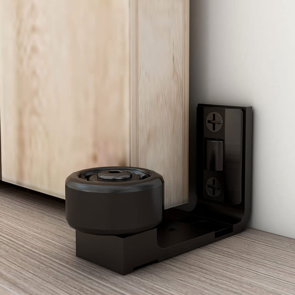 ETIASQSA Sliding Barn Door Adjustable Roller Floor Guide Wall/Door Bottom Guide