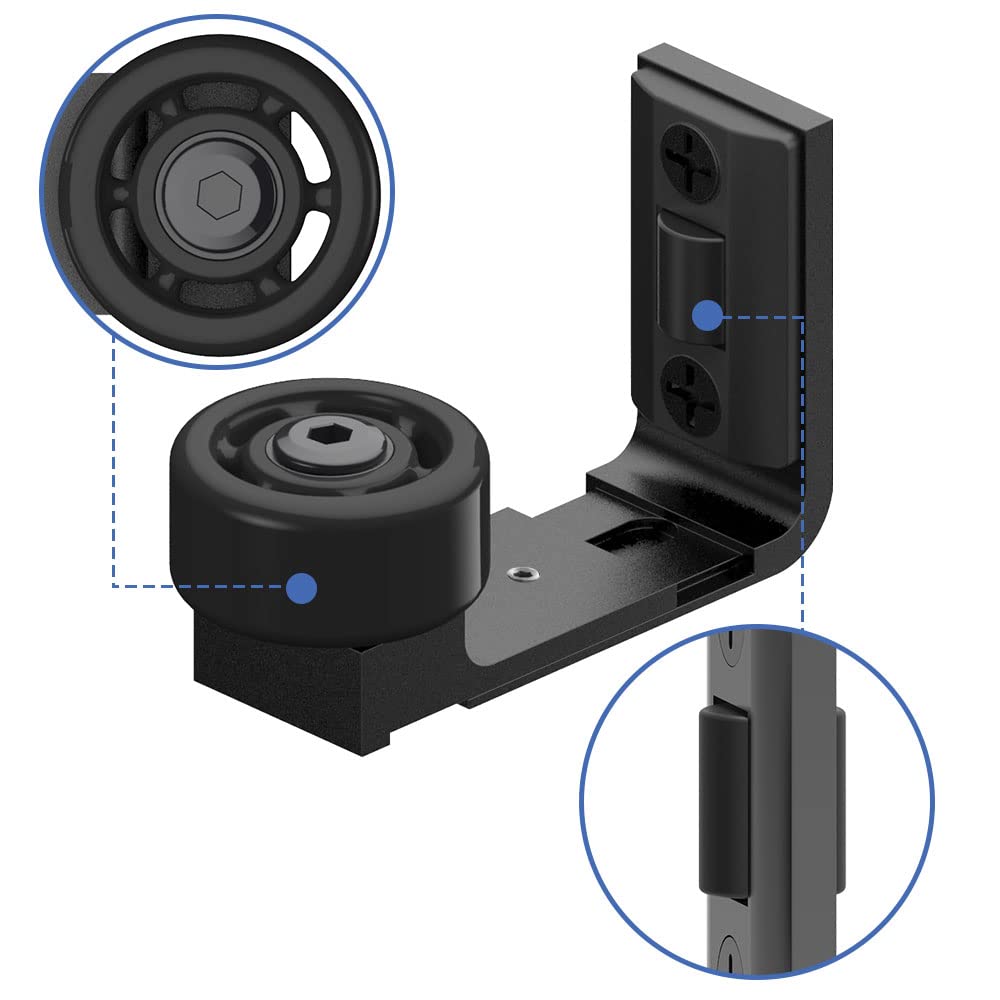 ETIASQSA Sliding Barn Door Adjustable Roller Floor Guide Wall/Door Bottom Guide