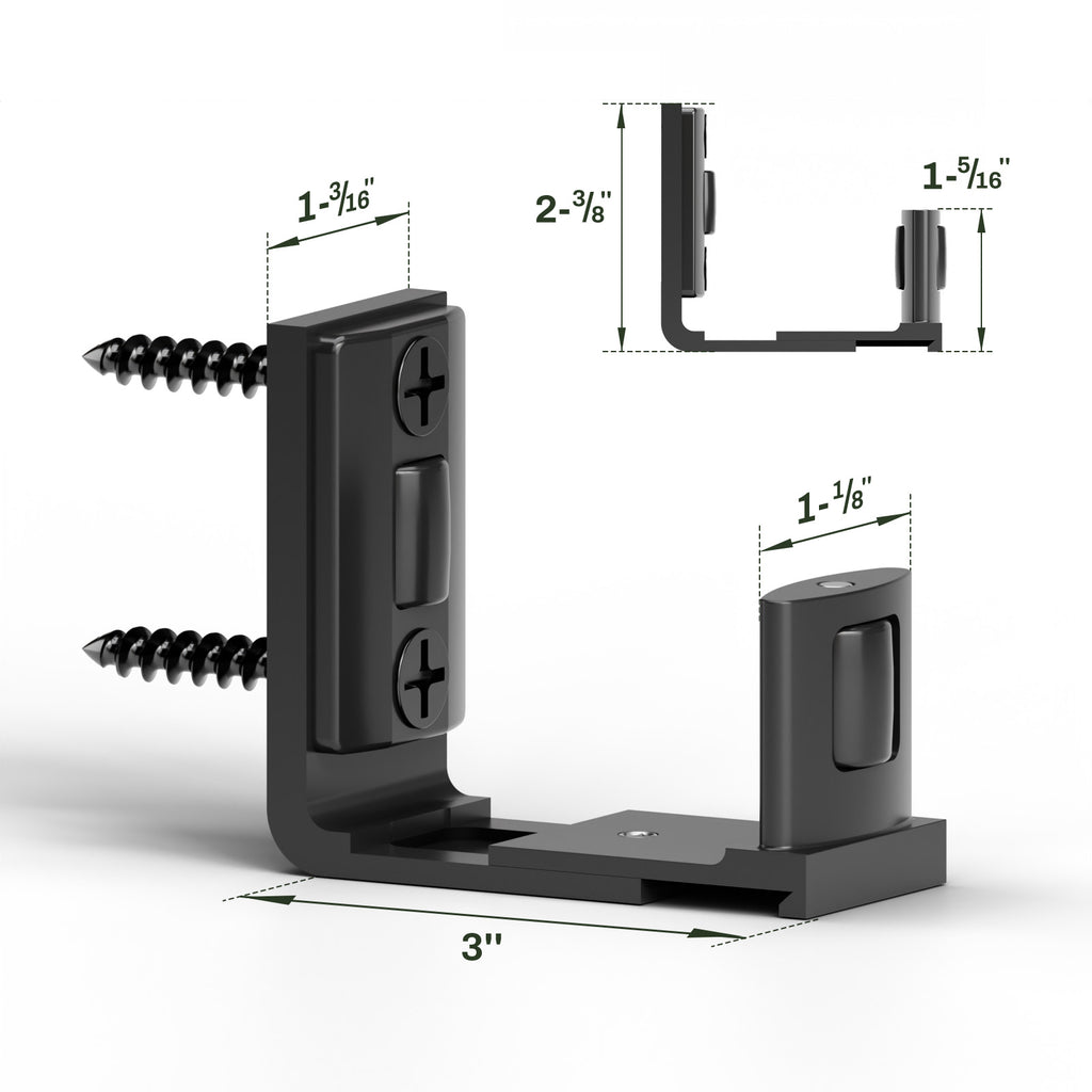 ETIASQSA Bodenführung Schiebetür, für Alle Sliding Door Floor Guide, Aktualisiertes Einstellbar Bodenführung Wand, Schwarz