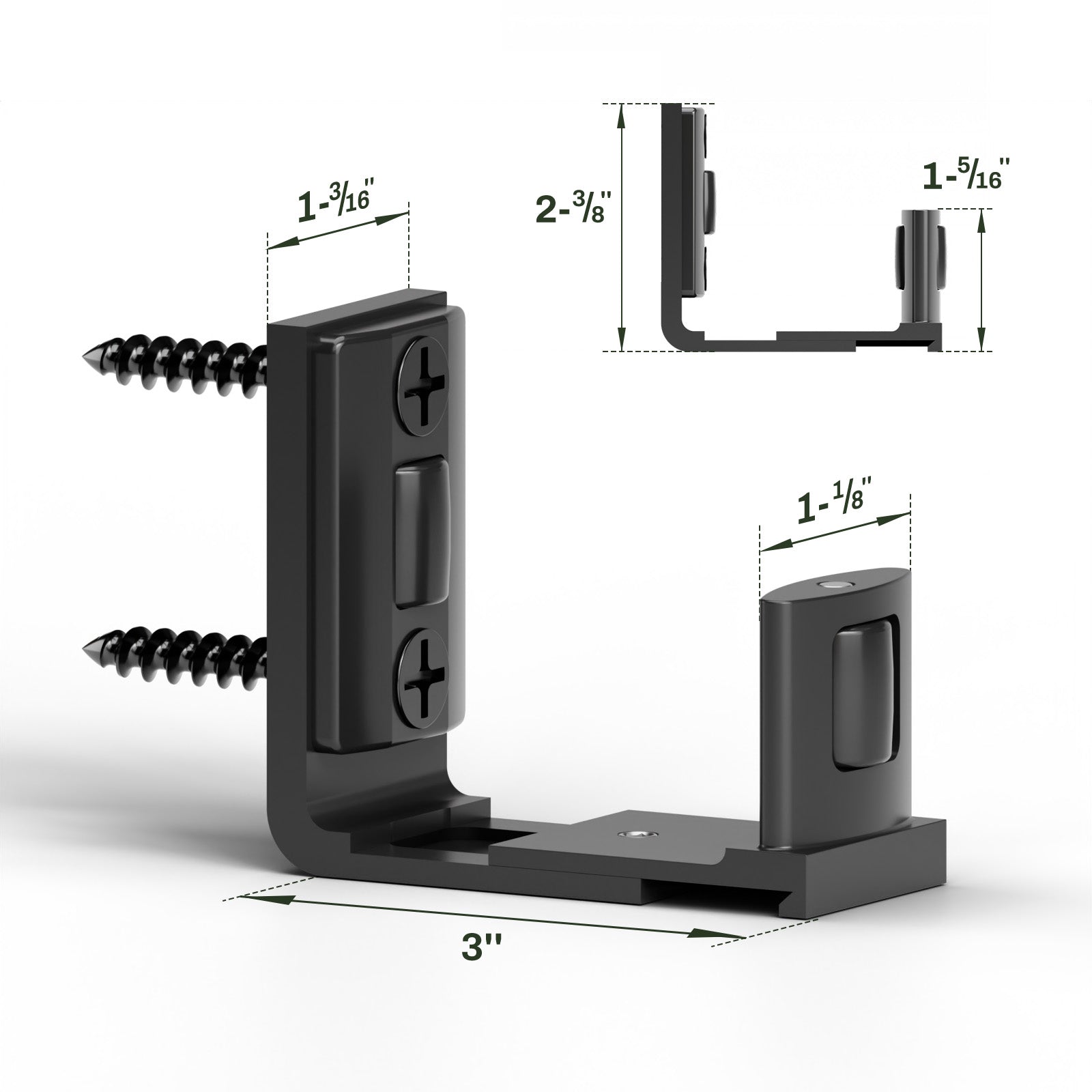 ETIASQSA Bodenführung Schiebetür, für Alle Sliding Door Floor Guide, Aktualisiertes Einstellbar Bodenführung Wand, Schwarz