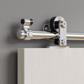 ETIASQSA 167 cm/5,5 FT per porta scorrevole, in acciaio inox, con guida a pavimento, per 1 porta in legno (forma a T