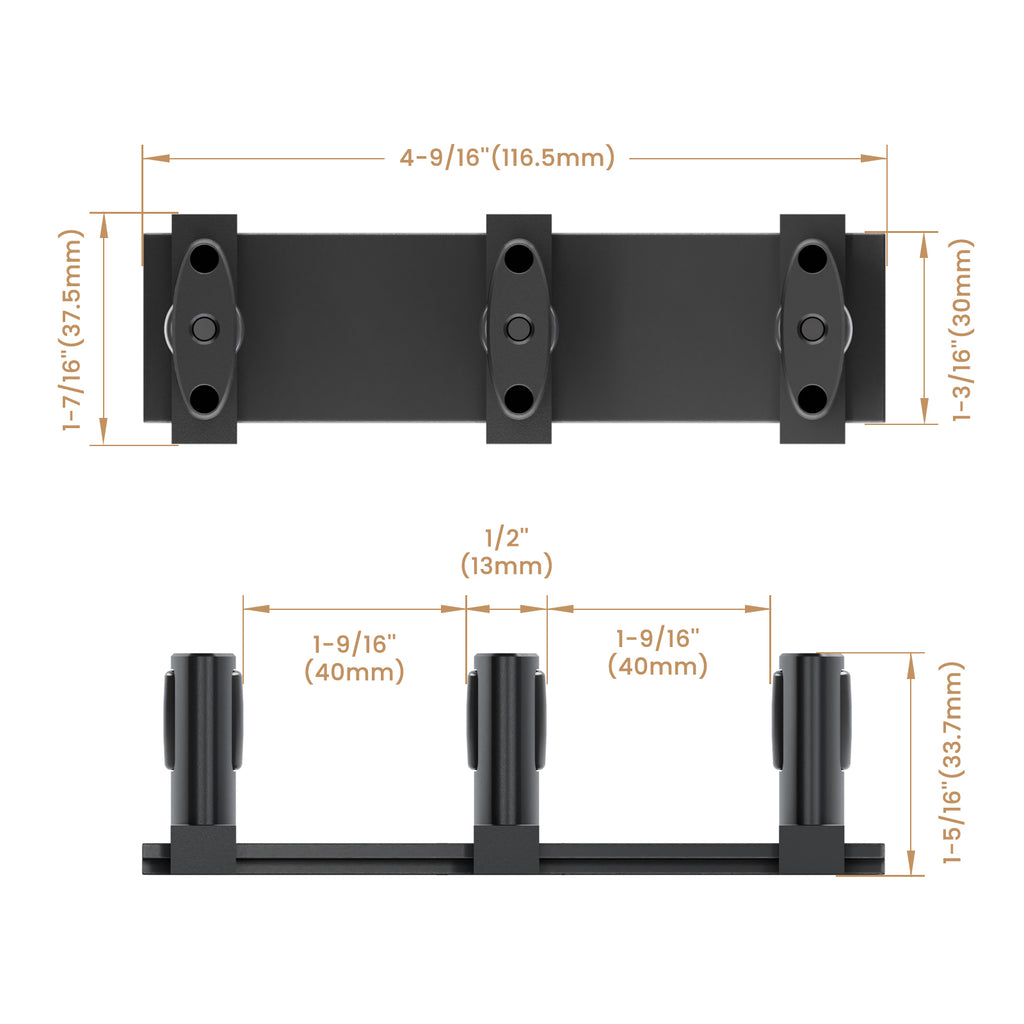 ETIASQSA Tür Unterseite Schiebetür Bodenführung, Einstellbar Schiebetür Bodenführung, Wandhalterung, Schiebetürsystem, Schwarz