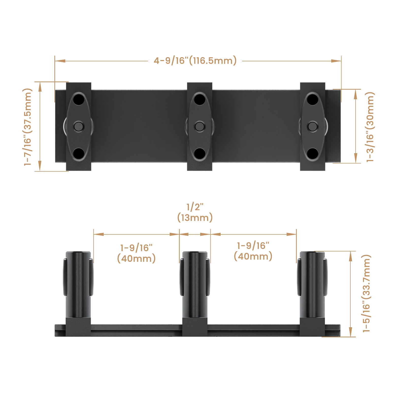 ETIASQSA Tür Unterseite Schiebetür Bodenführung, Einstellbar Schiebetür Bodenführung, Wandhalterung, Schiebetürsystem, Schwarz