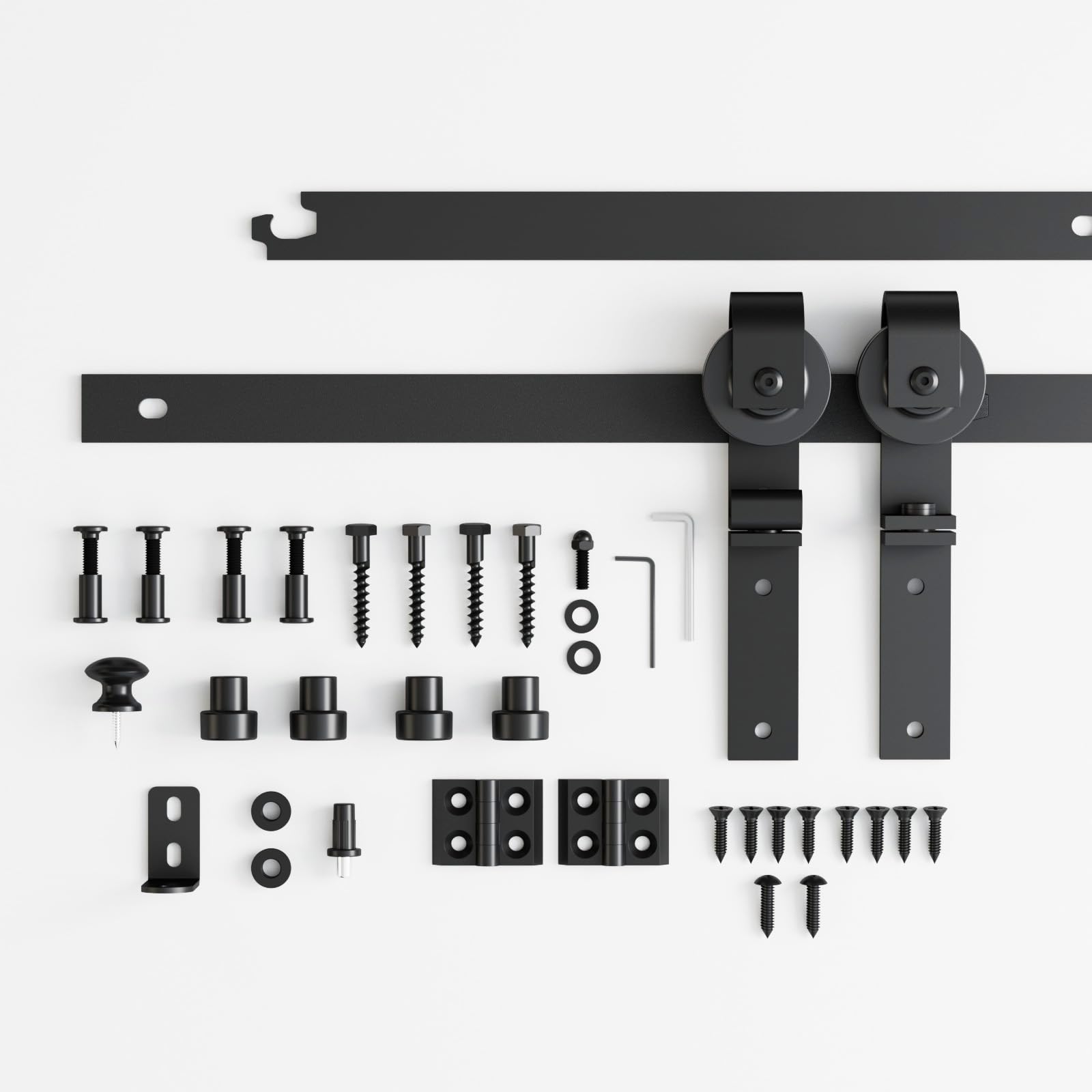 ETIASQSA 3.5FT/106CM Mini Schiebetürbeschlag, für Eintürige TV-Ständer, Kleiner Kleiderschrank, Schrank, Falttür-Beschlagsatz (Keine Schranktüren)