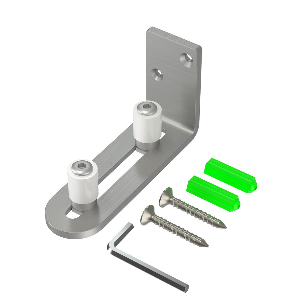 ETIASQSA Sliding Barn Door Stainless Steels Adjustable Roller Floor Guide Wall/Door Bottom Guide