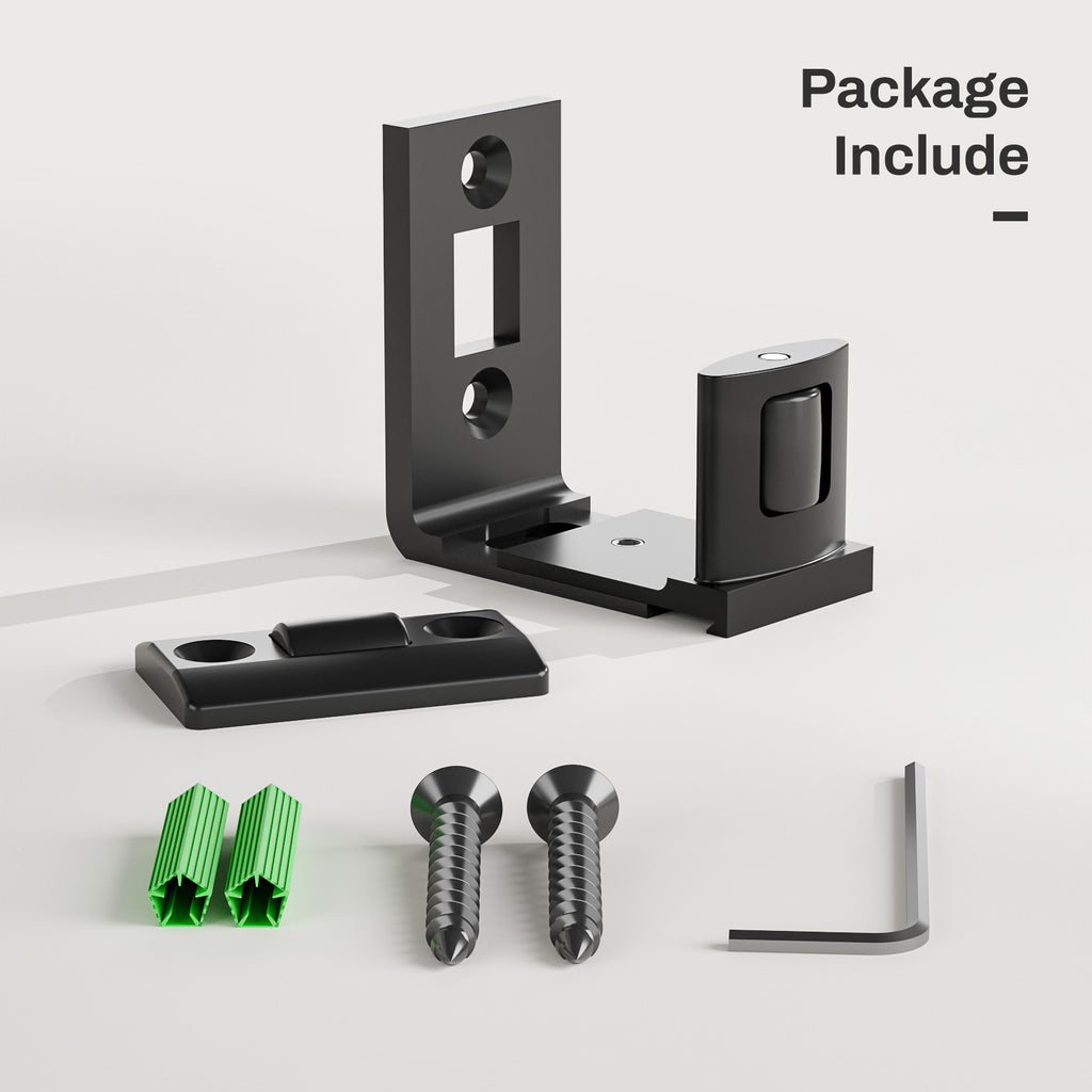 ETIASQSA Bodenführung Schiebetür, für Alle Sliding Door Floor Guide, Aktualisiertes Einstellbar Bodenführung Wand, Schwarz