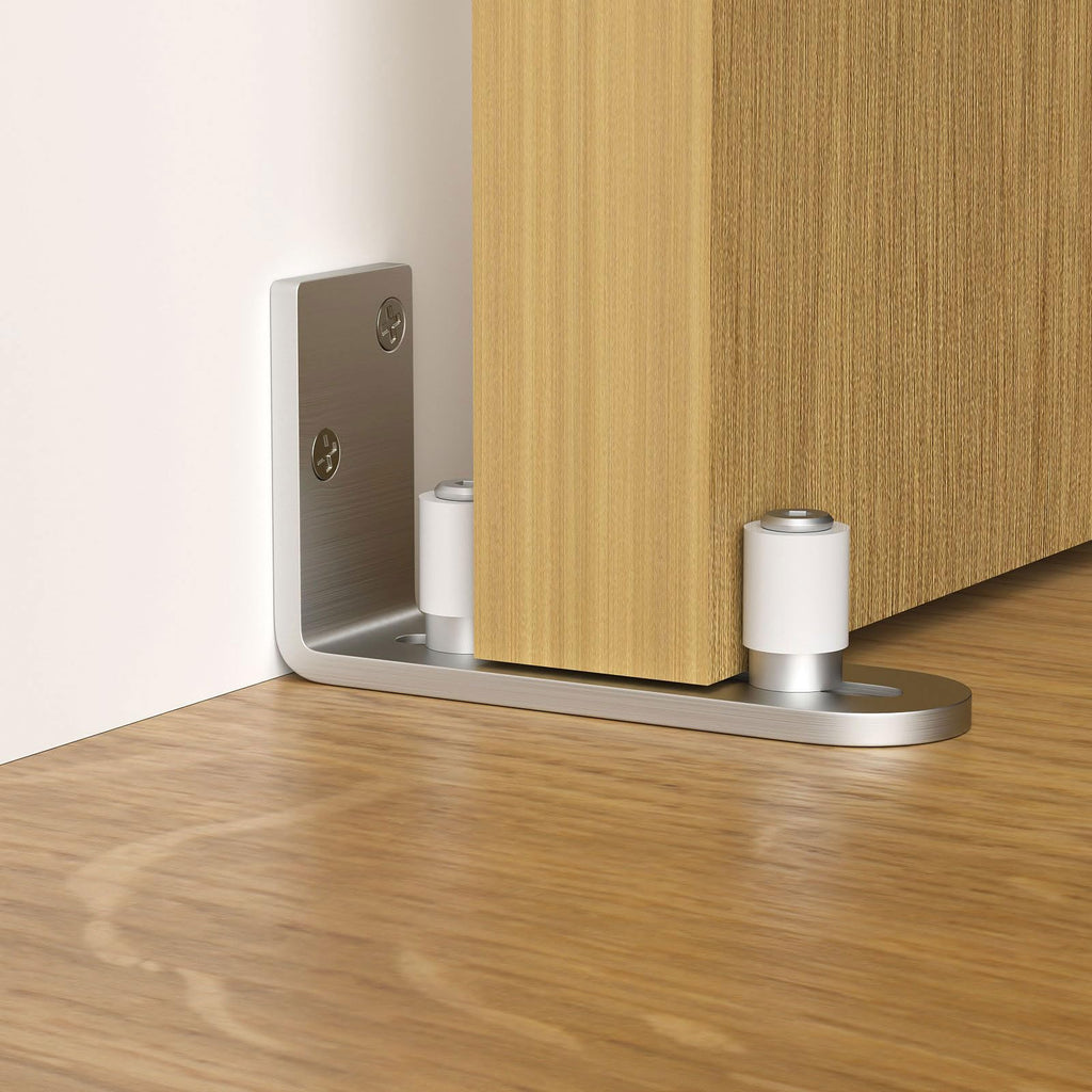 ETIASQSA Sliding Barn Door Stainless Steels Adjustable Roller Floor Guide Wall/Door Bottom Guide